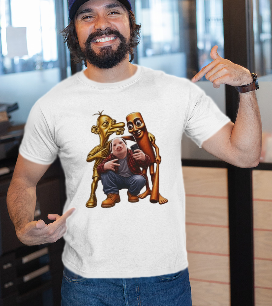 Neegy John Pork Tung Tung Tung Sahur Meme Characters T-Shirt