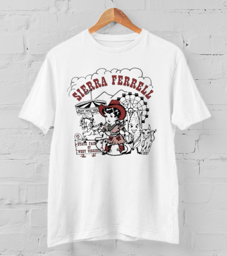 Sierra Ferrell State Fair West Virginia Lewisburg Aug 16 2026 Cowboy Ferris Wheel T-Shirt