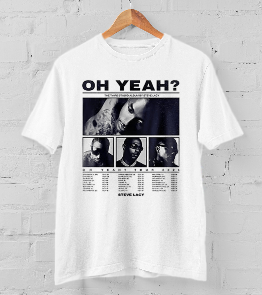 Steve Lacy Oh Yeah Tour Cities List Music Event Dates Compilation T-Shirt