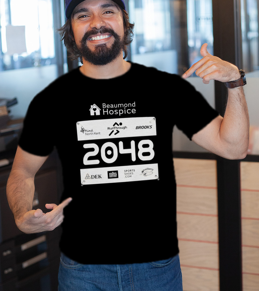 Beaumond Hospice Race Bib 2048 RunThrough Brooks Sports Shoes DEK Mind North Kent Hallbeck T-Shirt