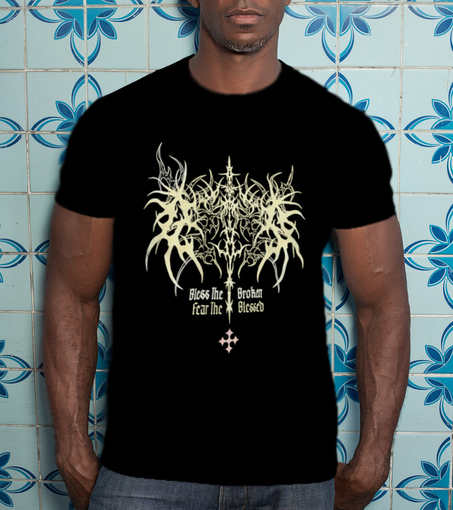 Bless The Broken Fear The Blessed Tribal Gothic Symbolism T-Shirt