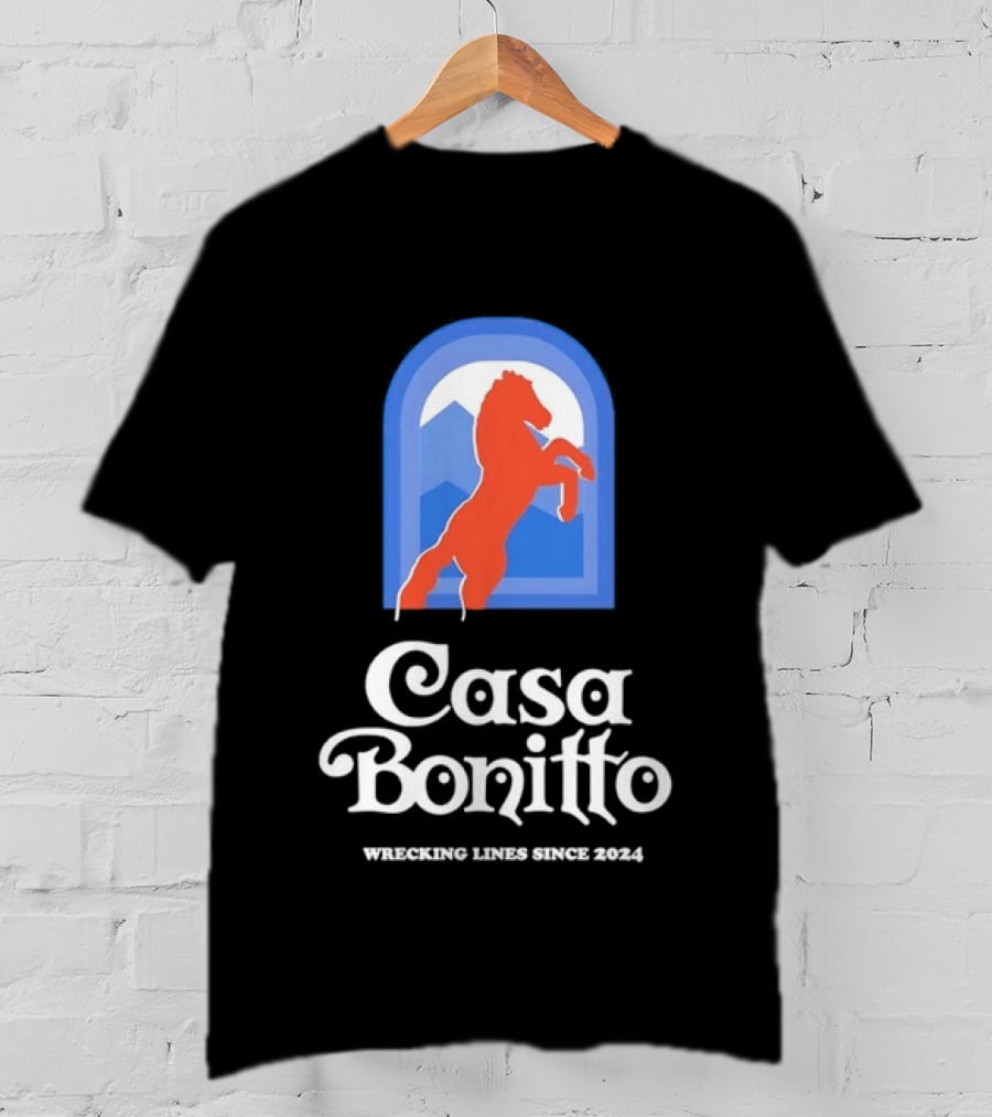 Casa Bonitto Wrecking Lines Since 2024 Denver Broncos Horse T-Shirt