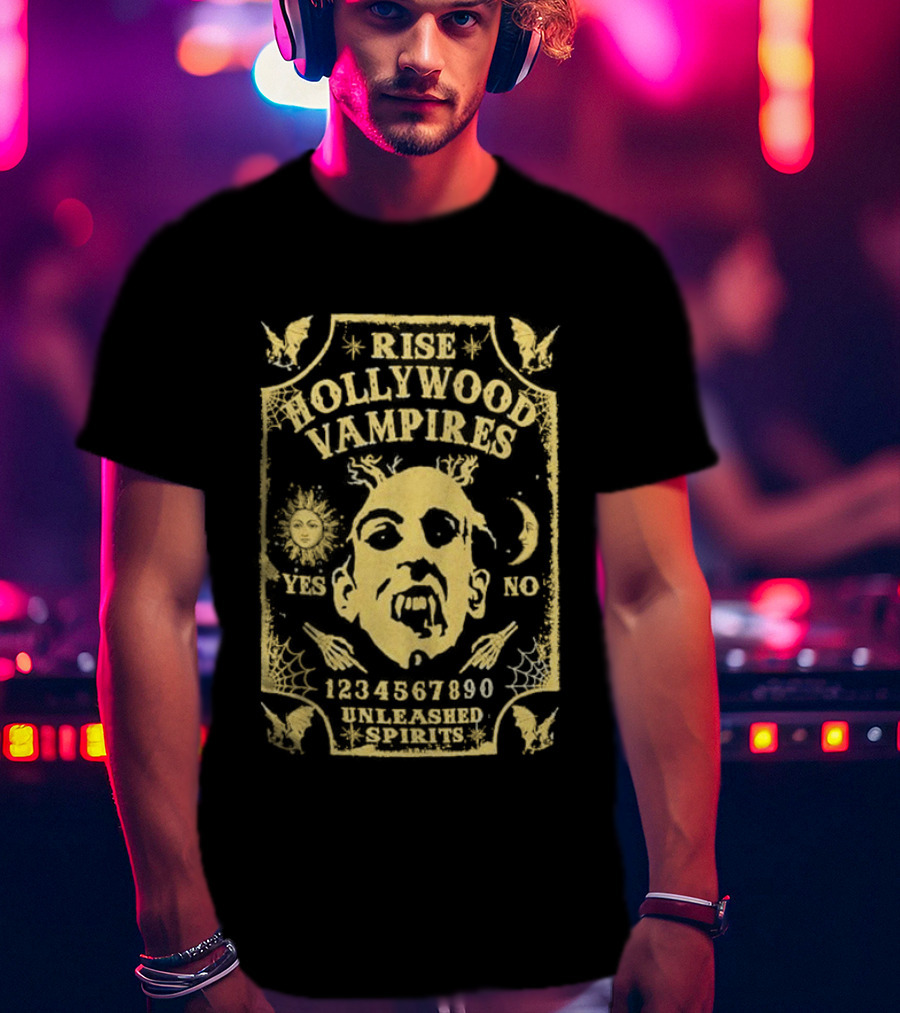 Rise Hollywood Vampires Unleashed Spirits 2026 Europe UK Tour Ouija 1990 T-Shirt