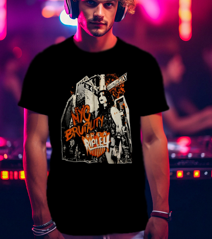 NYC Brutality Rhea Ripley WWE Wrestling W 43 Street T-Shirt