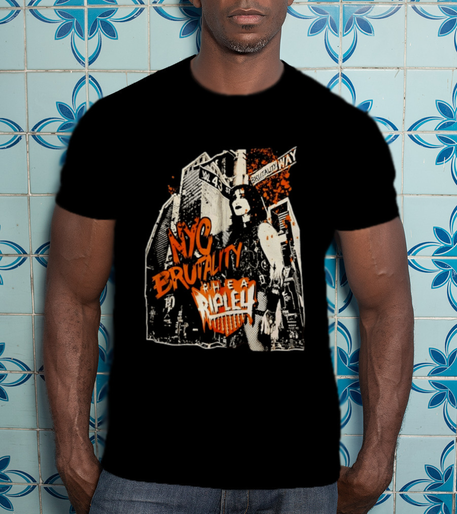 NYC Brutality Rhea Ripley WWE Wrestling W 43 Street T-Shirt