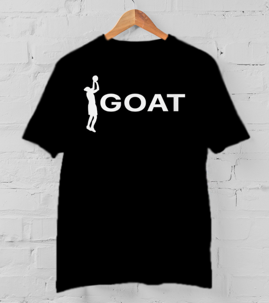 GOAT Basketball Player Jump Shot Silhouette Greatest Of All Time T-Shirt