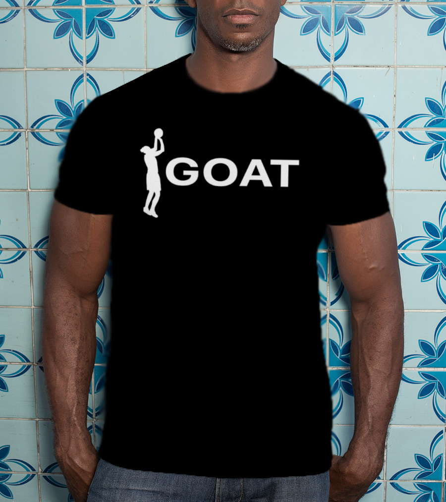 GOAT Basketball Player Jump Shot Silhouette Greatest Of All Time T-Shirt
