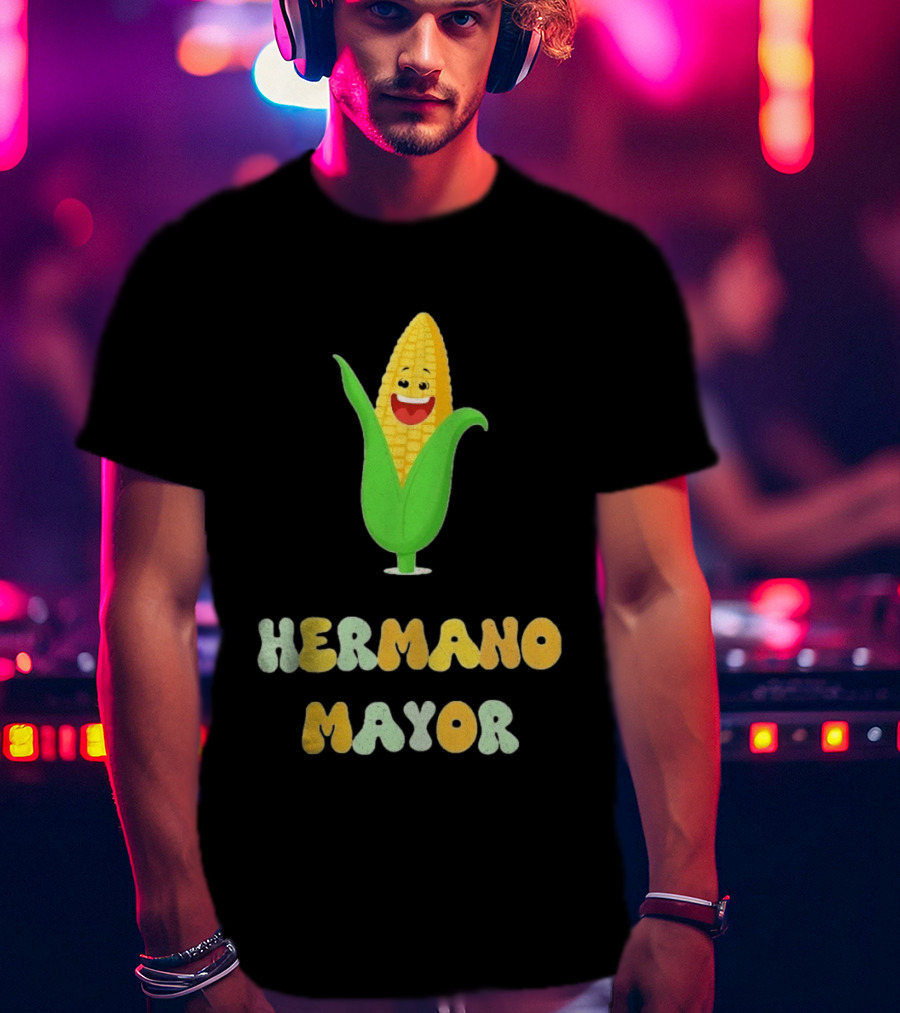 Hermano Mayor Corn With Smiling Vegetable Face T-Shirt