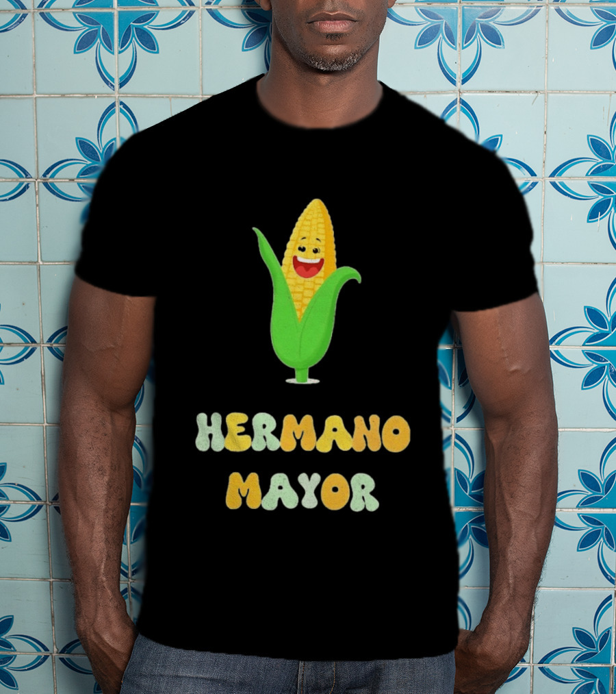 Hermano Mayor Corn With Smiling Vegetable Face T-Shirt