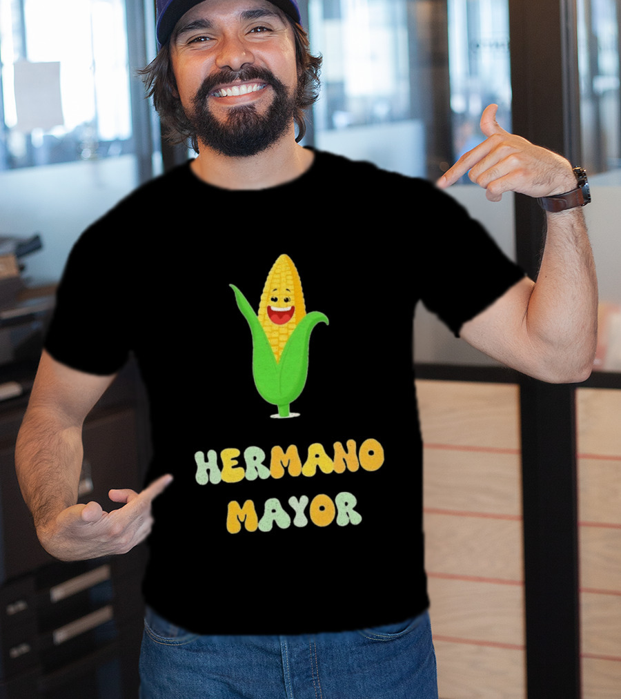 Hermano Mayor Corn With Smiling Vegetable Face T-Shirt