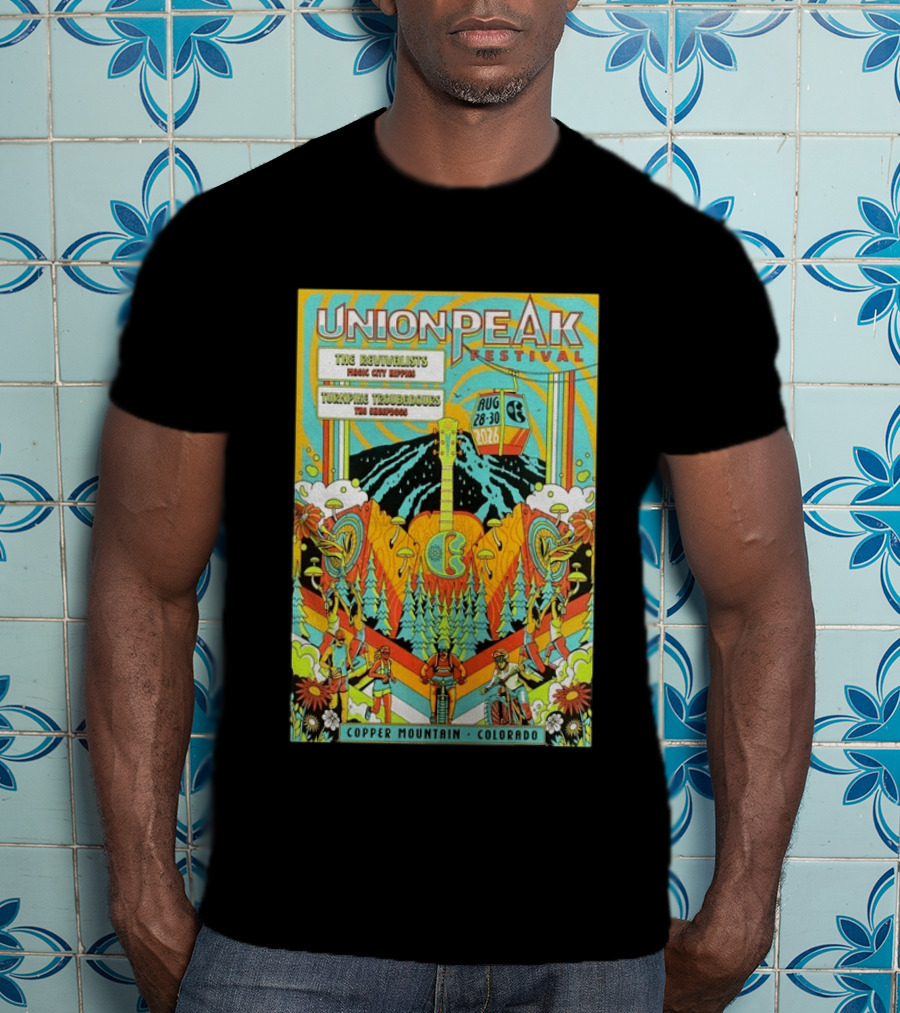 Union Peak Festival 2026 Copper Mountain Colorado Aug 28 30 Featuring The Revivalists Turbo Tweed Troubadours The Disco Biscuits T-Shirt