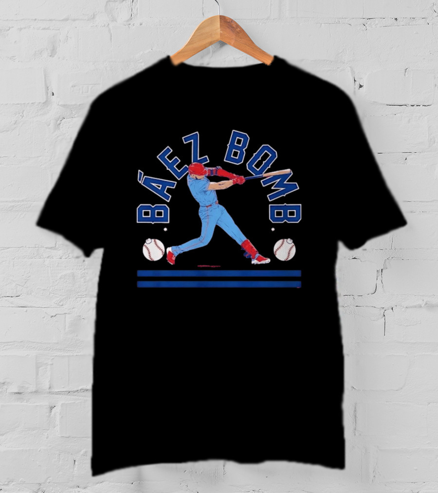 Javier Baez Baez Bomb MLB Baseball Chicago Cubs Batter T-Shirt