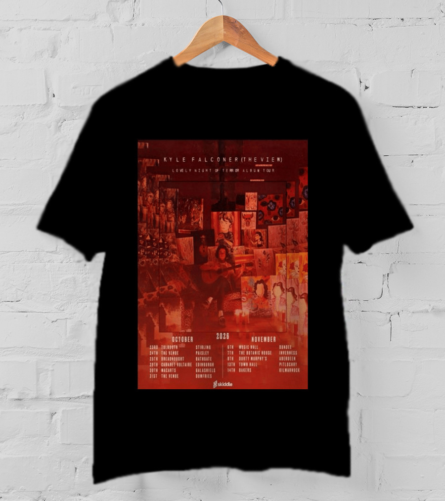 Kyle Falconer The View Lovely Night Of Terror Album Tour 2026 October November Scotland Dates T-Shirt