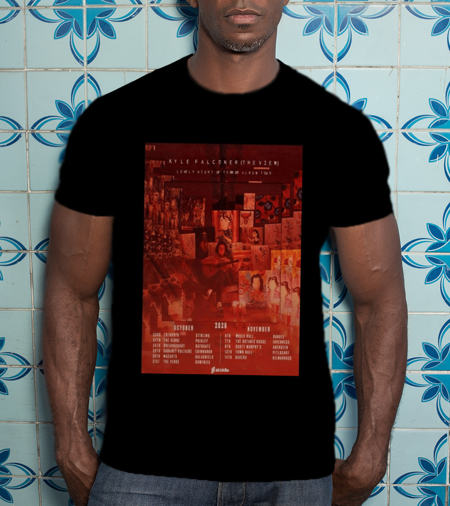 Kyle Falconer The View Lovely Night Of Terror Album Tour 2026 October November Scotland Dates T-Shirt
