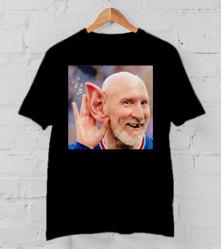 Lionel Messi Elf Meme Pessi Big Ear Music Notes Bald Man T-Shirt