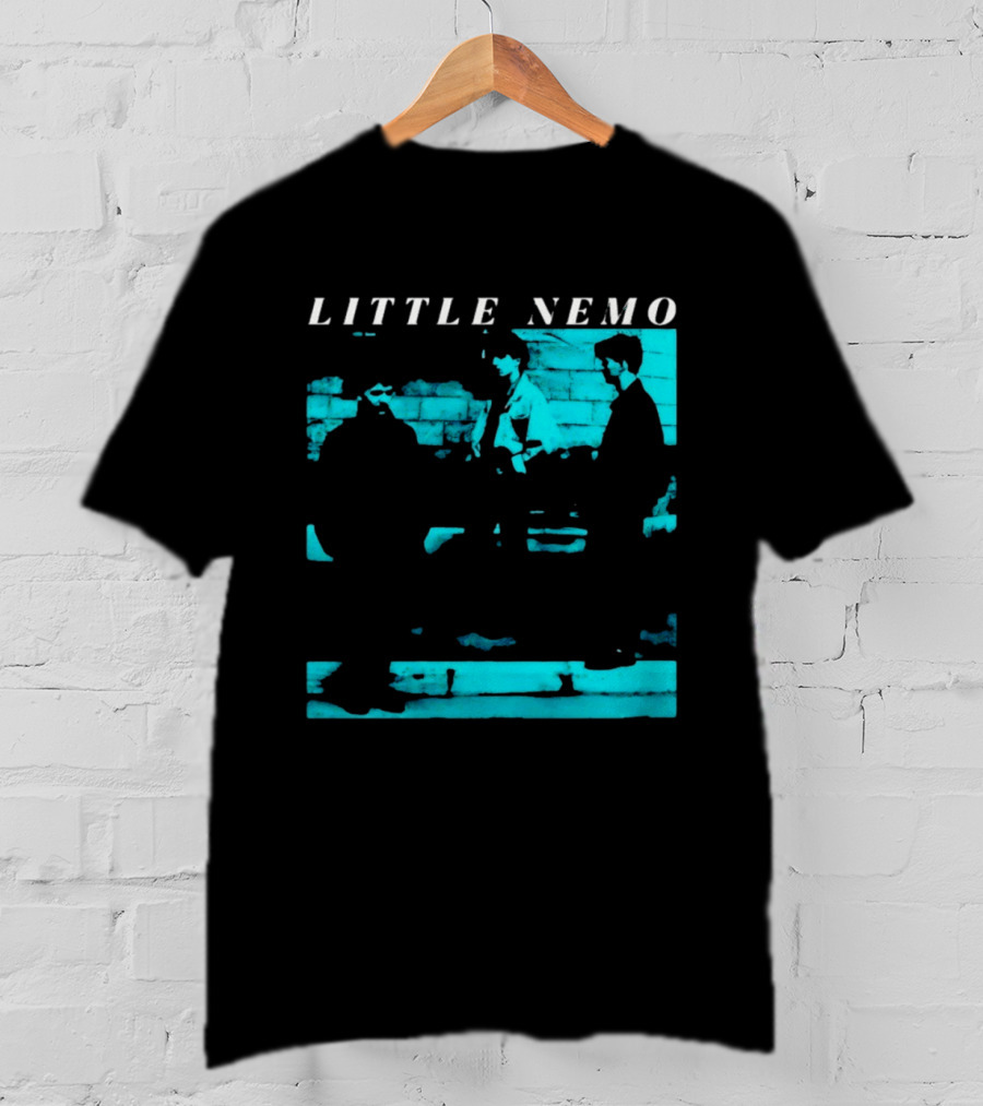 Little Nemo Post Punk Alternative Rock Band Aqua Blue Distressed T-Shirt