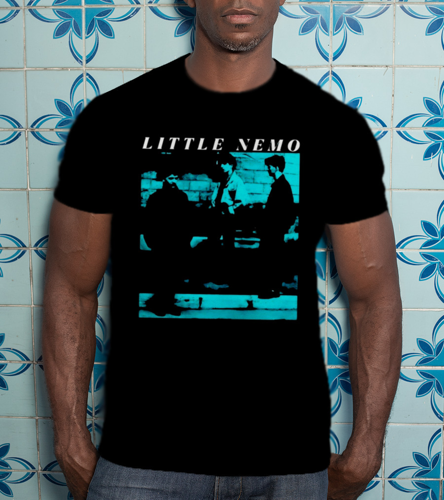 Little Nemo Post Punk Alternative Rock Band Aqua Blue Distressed T-Shirt