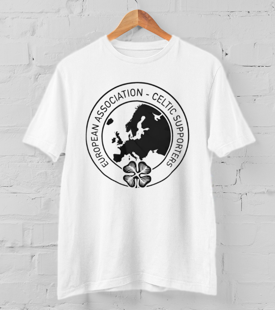 European Association Celtic Supporters Football Fans Map T-Shirt