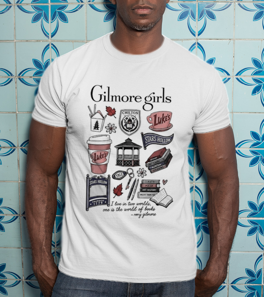 Gilmore Girls Chilton Luke's Stars Hollow Yale Rory Quote Illustrations T-Shirt