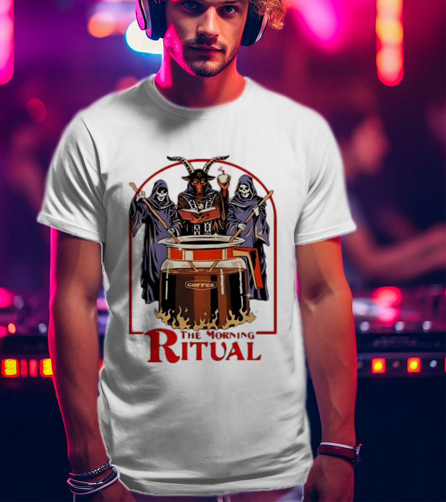 Ritual Coffee Grim Reaper Satanic Morning T-Shirt