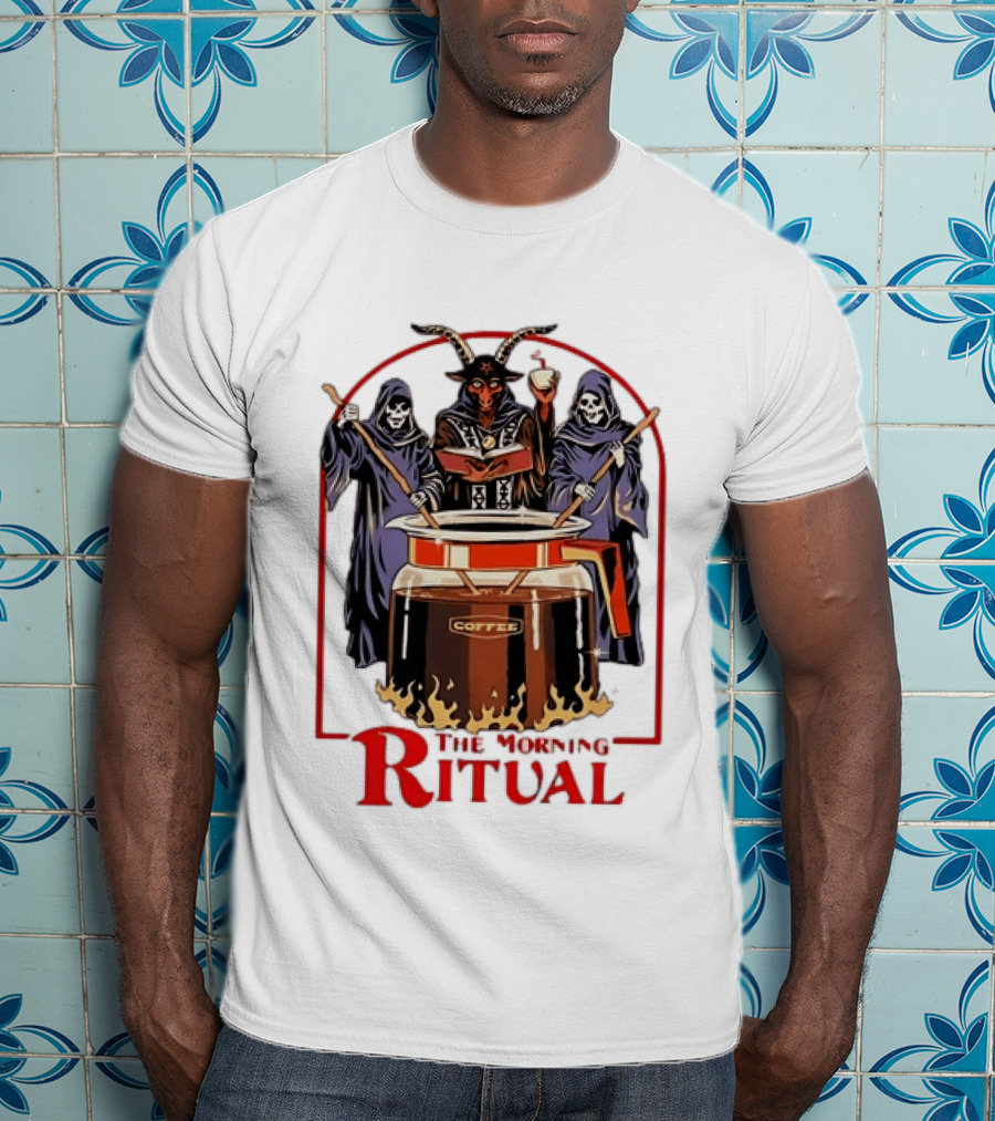 Ritual Coffee Grim Reaper Satanic Morning T-Shirt