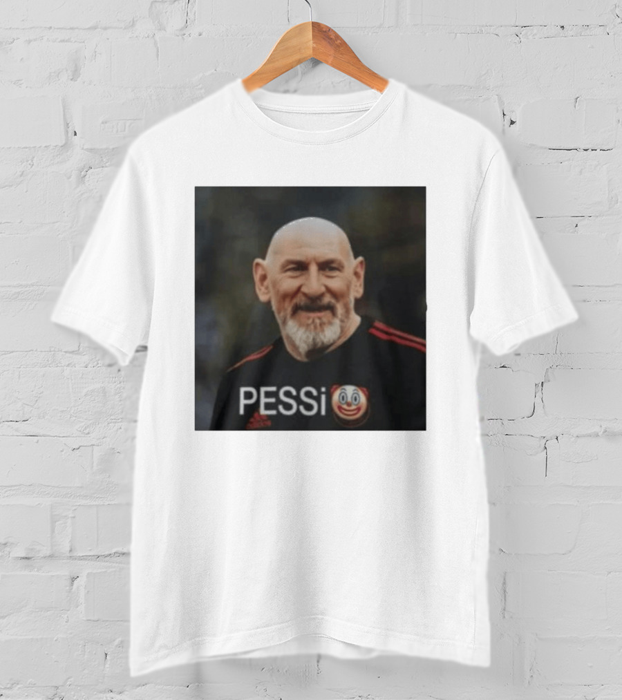 Pessi Clown Meme With AC Milan Jersey Featuring Bald Elderly Man T-Shirt
