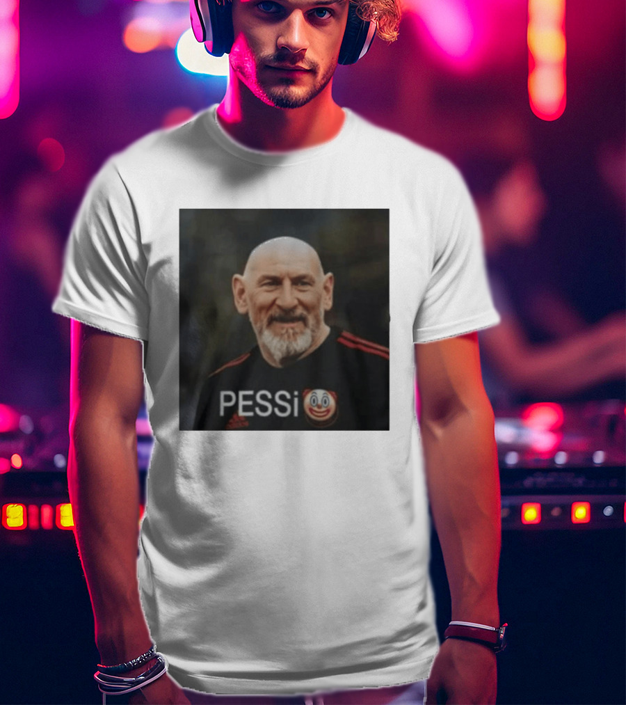 Pessi Clown Meme With AC Milan Jersey Featuring Bald Elderly Man T-Shirt
