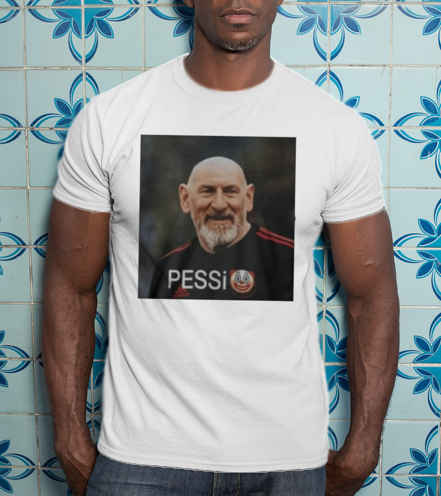Pessi Clown Meme With AC Milan Jersey Featuring Bald Elderly Man T-Shirt