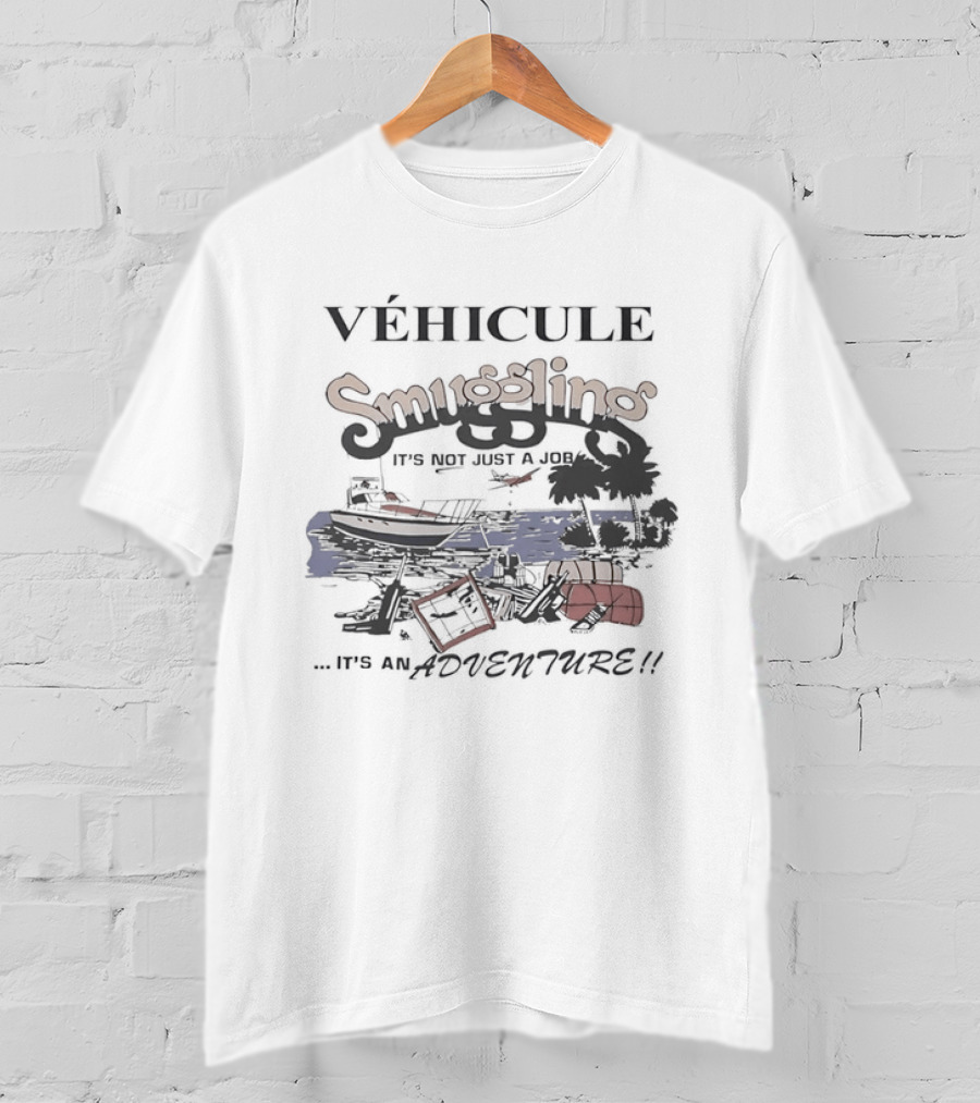 Véhicule S Gling It's Not Just A Job It's An Adventure With Boats And Palm Trees T-Shirt