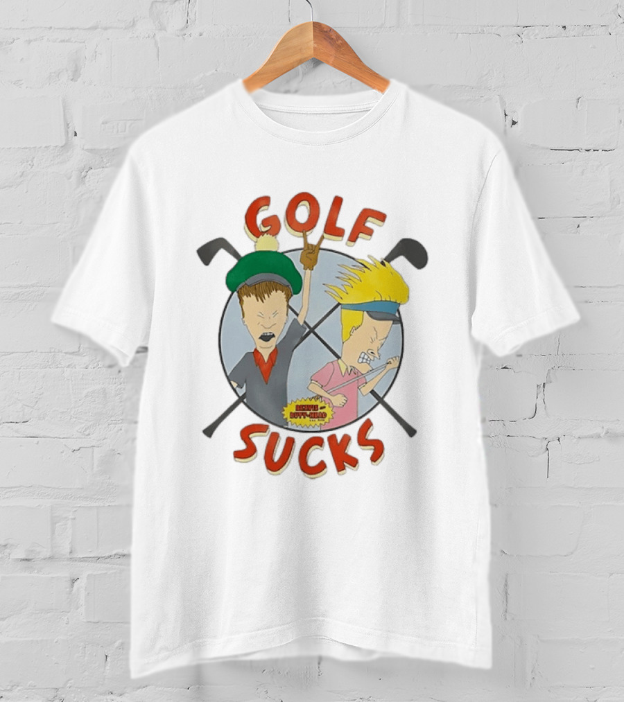 Beavis And Butt Head Golf Sucks 90s Cartoon T-Shirt