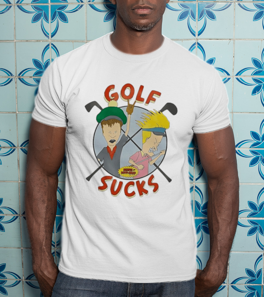 Beavis And Butt Head Golf Sucks 90s Cartoon T-Shirt