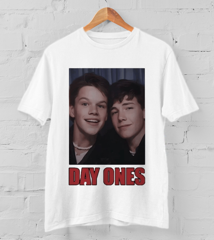 Ben Affleck Matt Damon Day Ones Friends Photobooth Nostalgia T-Shirt