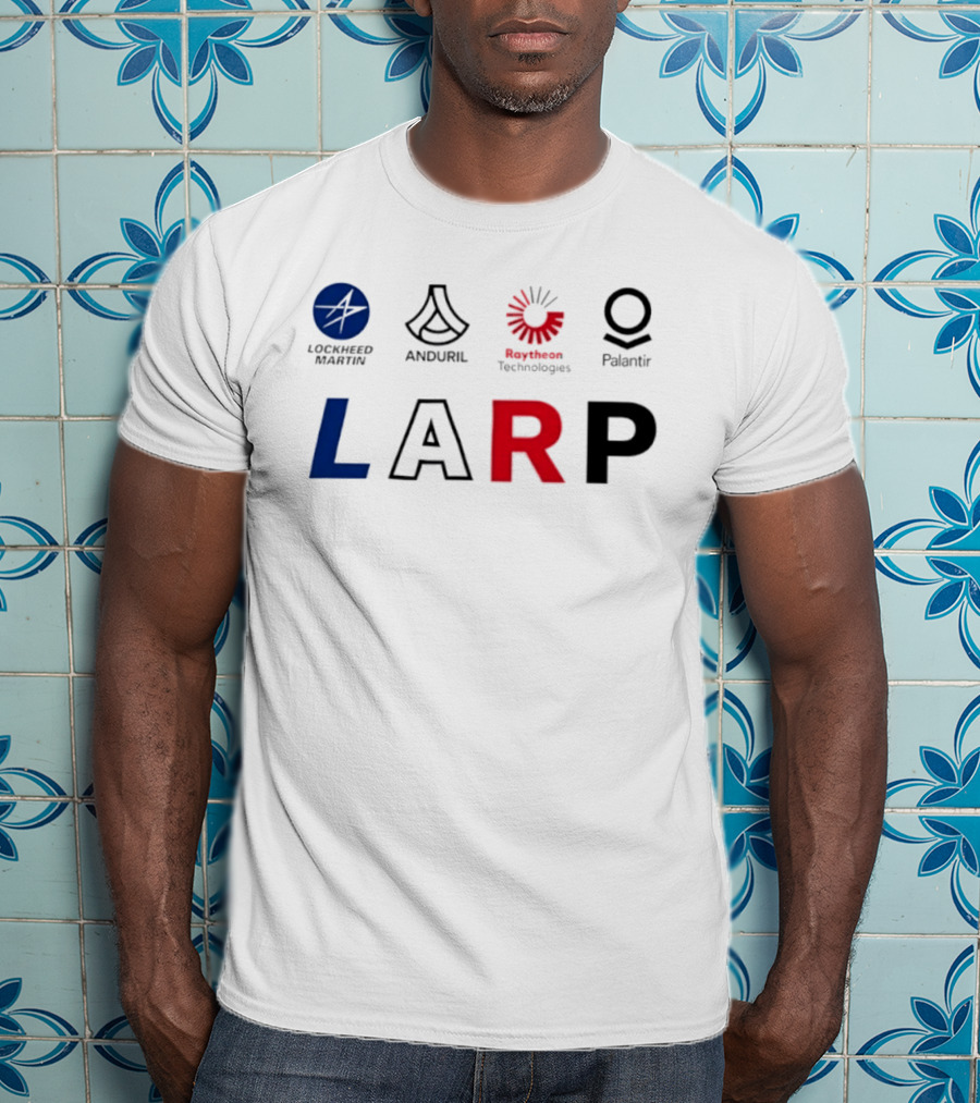 Lockheed Martin Anduril Raytheon Technologies Palantir LARP Logos T-Shirt