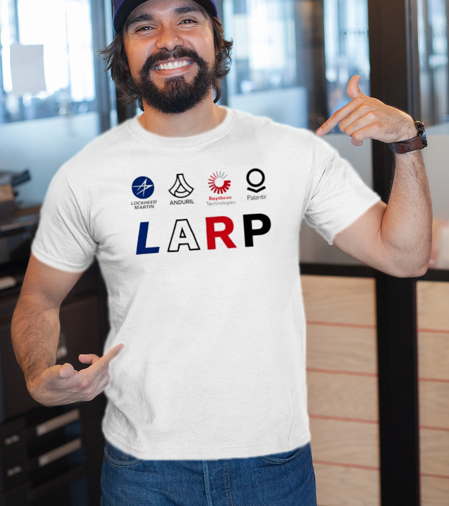 Lockheed Martin Anduril Raytheon Technologies Palantir LARP Logos T-Shirt