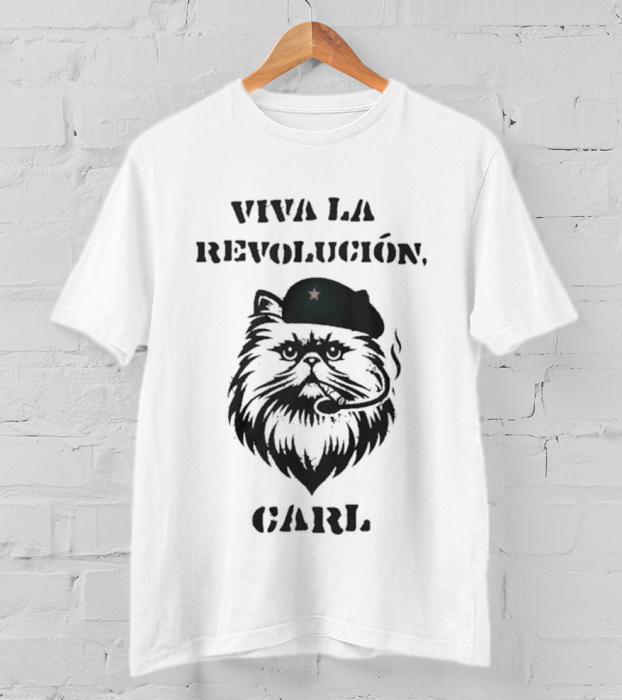 Viva La Revolución Carl Beret Cat T-Shirt