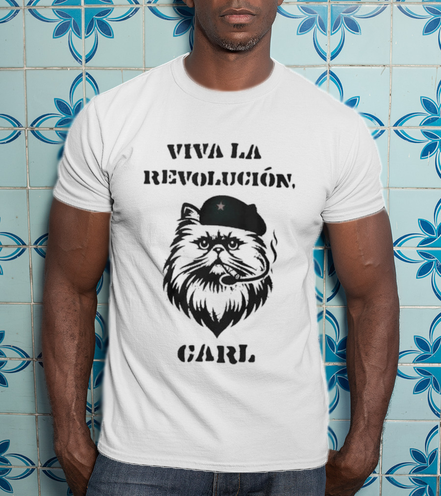 Viva La Revolución Carl Beret Cat T-Shirt