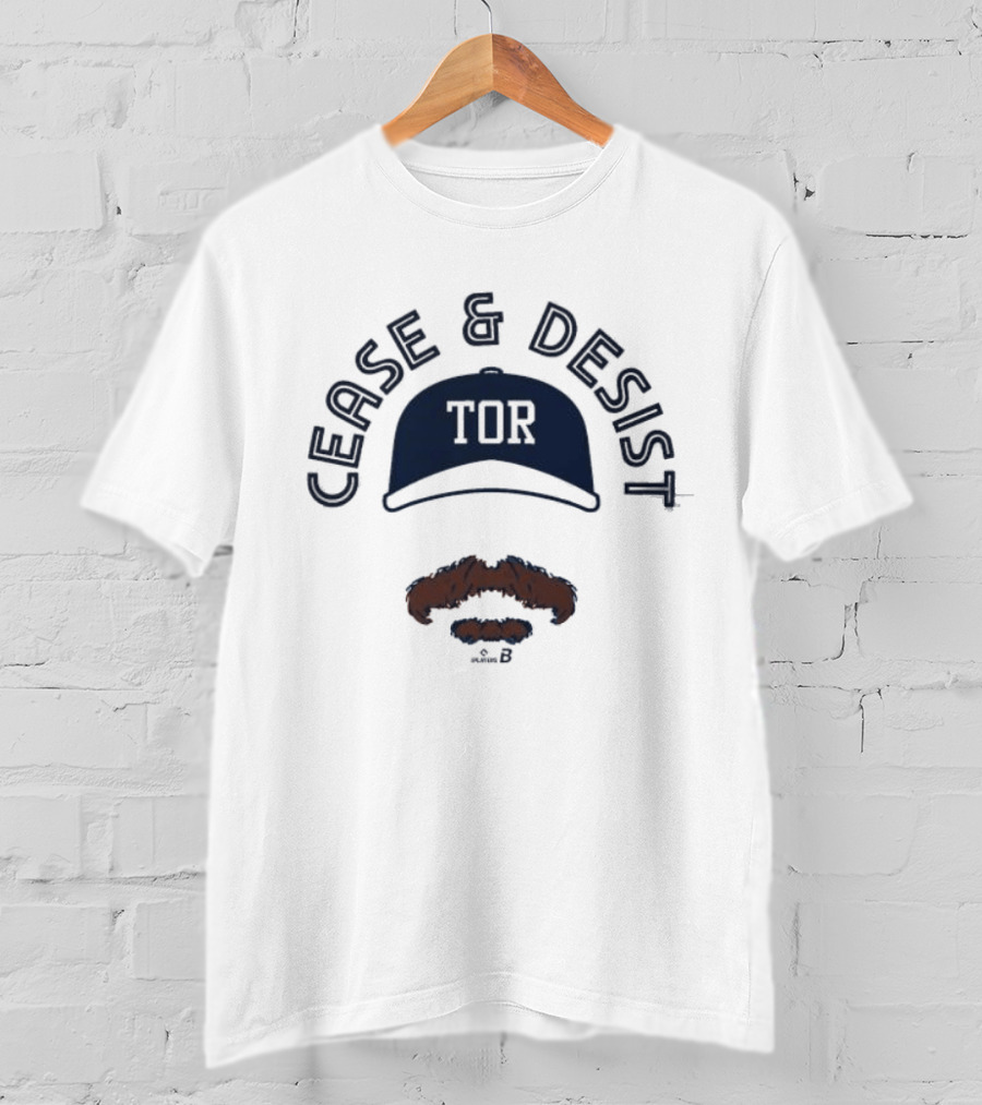 Cease & Desist TDR Hat And Mustache T-Shirt