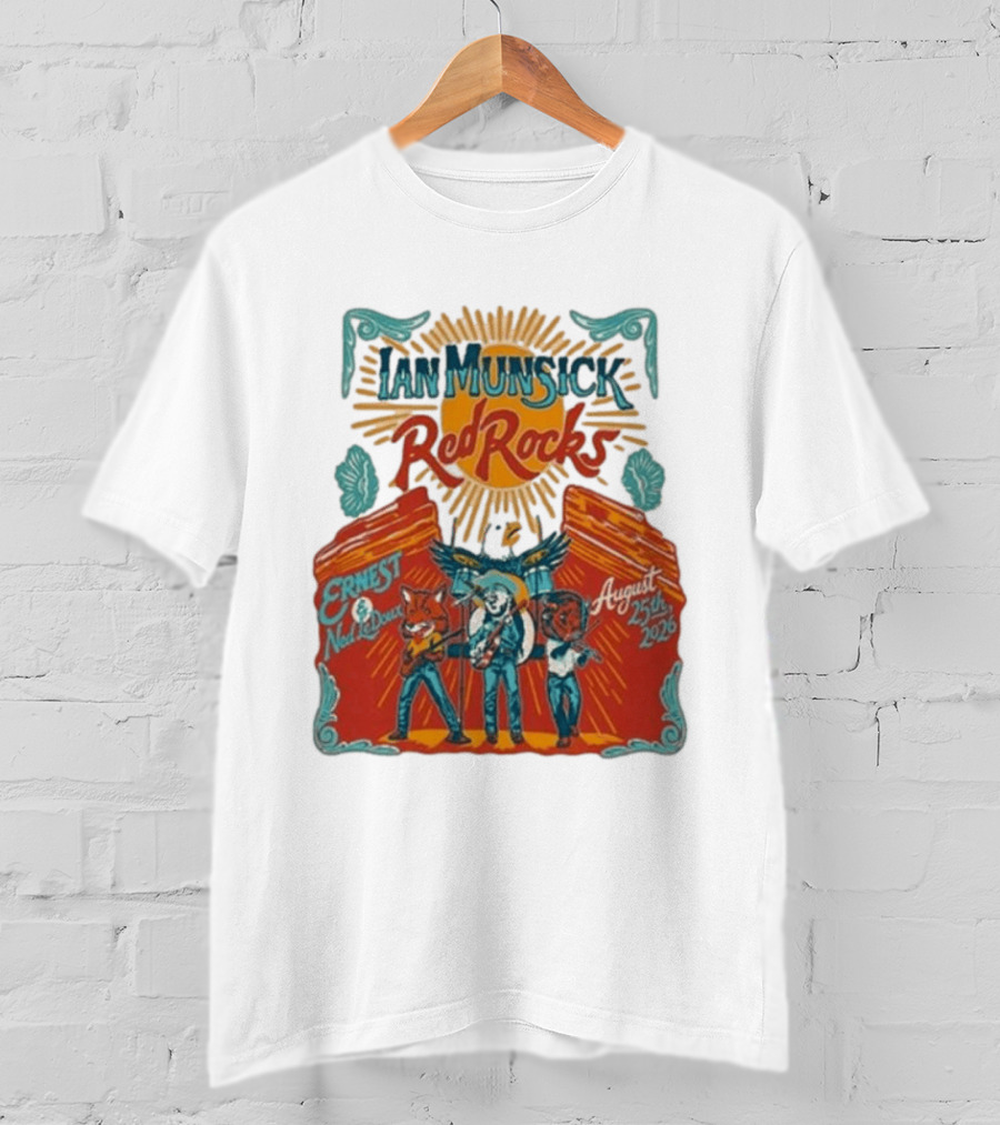 Ian Munsick Red Rocks August 25th 2026 Ernest Ned LeDoux T-Shirt