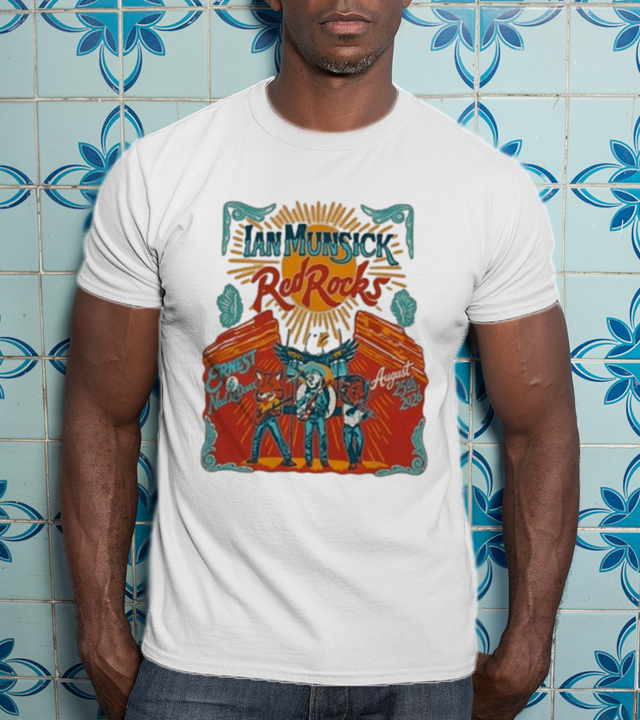 Ian Munsick Red Rocks August 25th 2026 Ernest Ned LeDoux T-Shirt