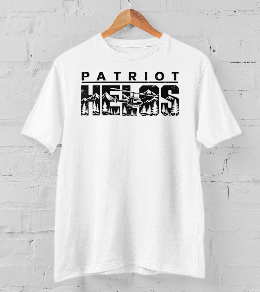 Patriot Helos Helicopter Mountain Forest Adventure T-Shirt