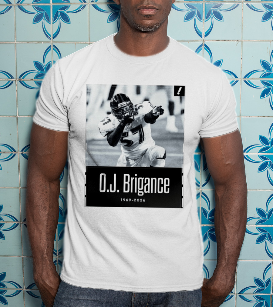 O.J. Brigance 1969 2026 Football Player Memoriam T-Shirt