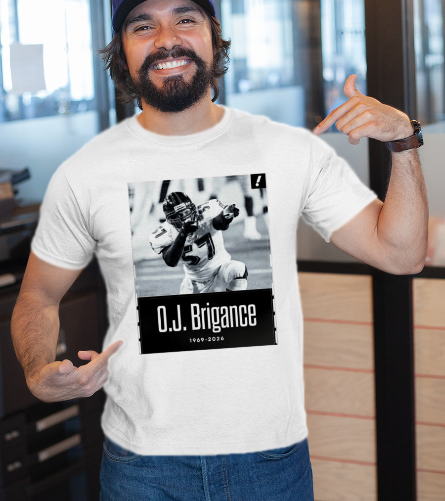 O.J. Brigance 1969 2026 Football Player Memoriam T-Shirt