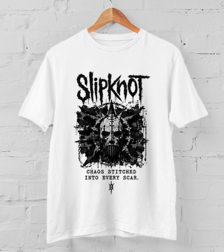 Slipknot Chaos Stitched Into Every Scar Grunge Mask T-Shirt