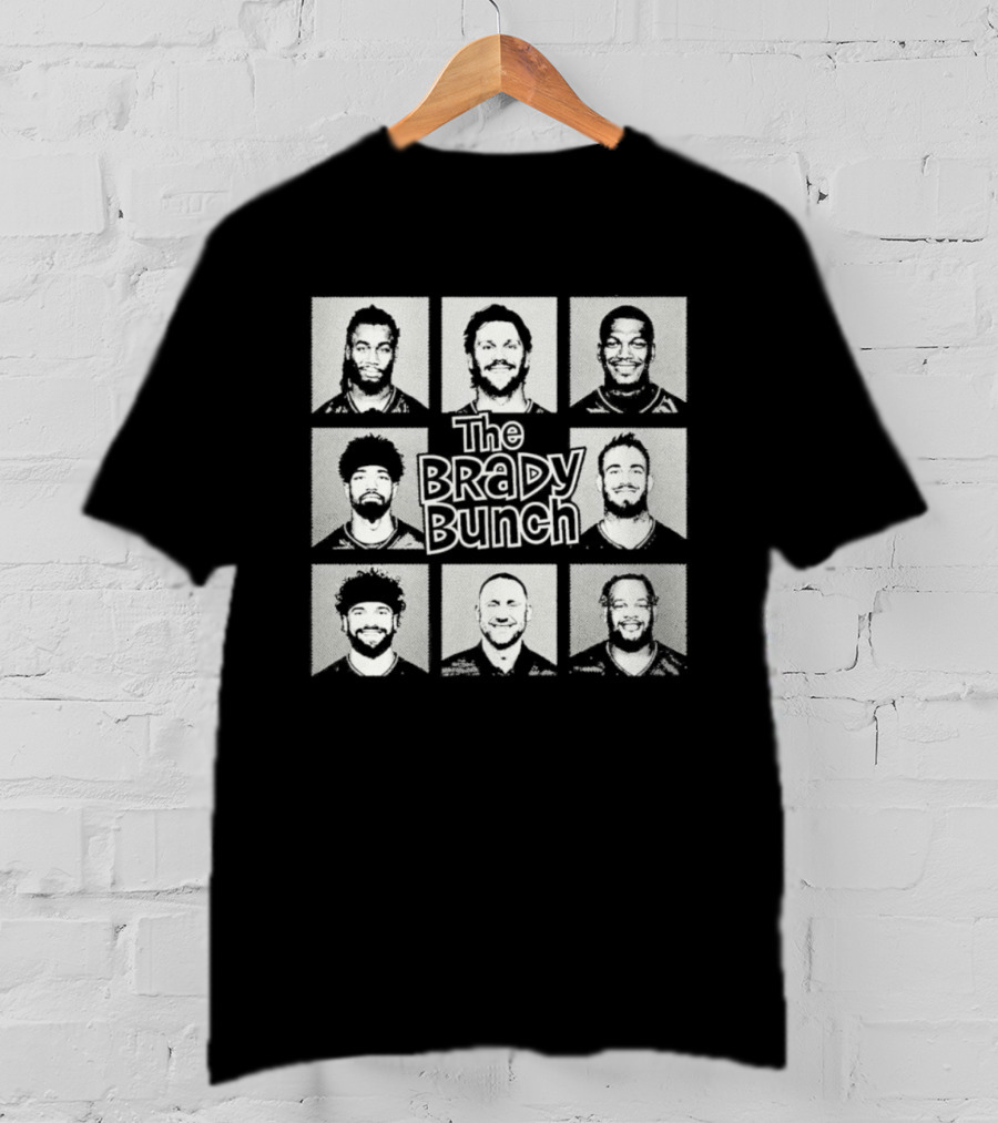 Buffalo Bills The Brady Bunch Football Players Grayscale Collage T-Shirt