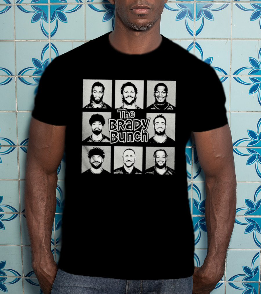Buffalo Bills The Brady Bunch Football Players Grayscale Collage T-Shirt