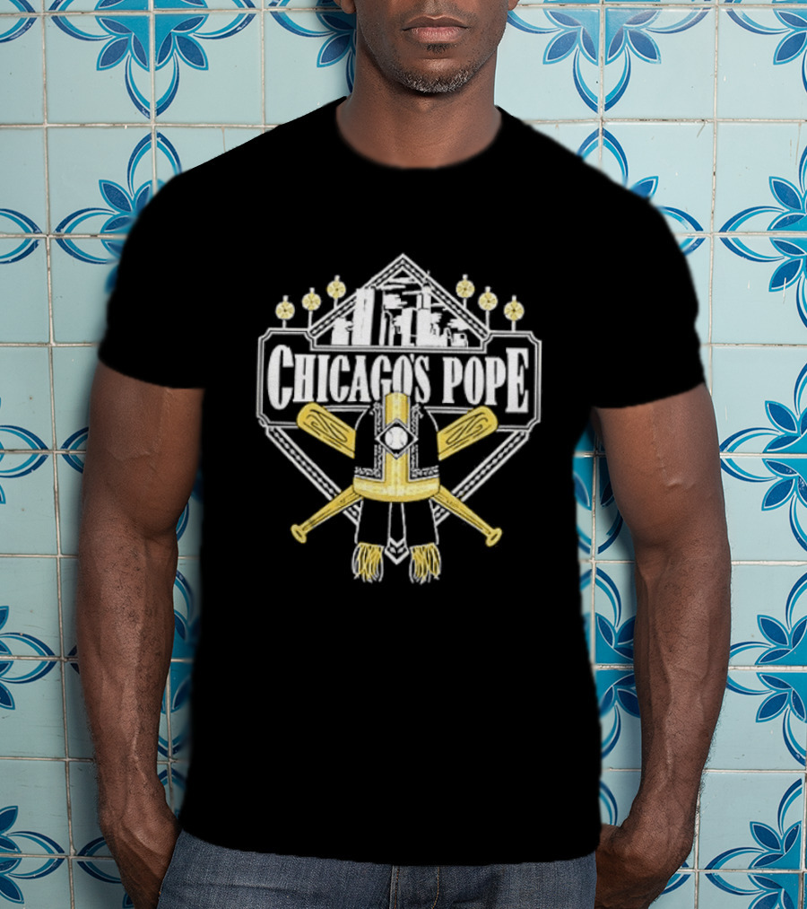 Chicago White Sox Chicago's Pope Baseball Crossed Bats T-Shirt