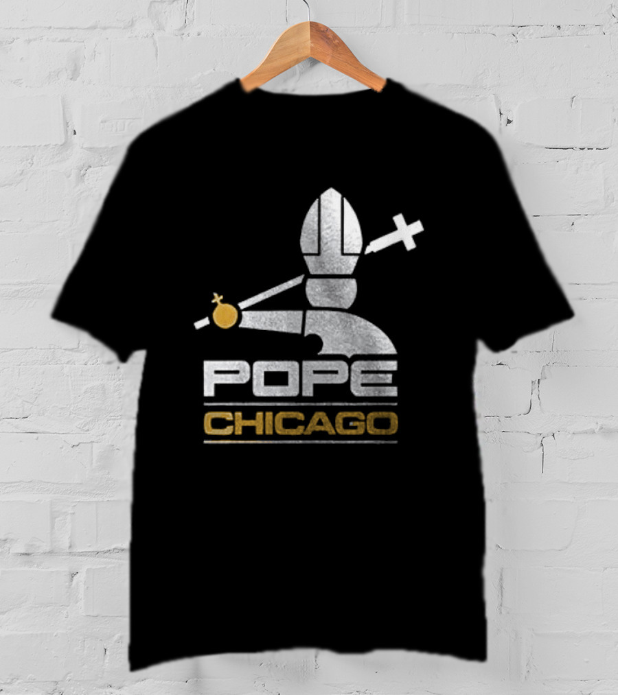 Chicago White Sox Pope Chicago Silver Cross Baseball T-Shirt