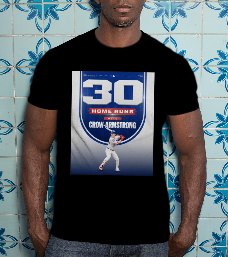 30 Home Runs Pete Crow Armstrong Chicago Cubs T-Shirt
