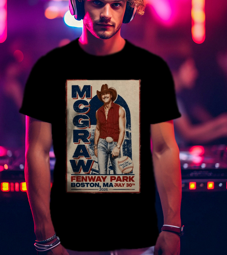 Tim McGraw Fenway Park Boston July 30 2026 Event T-Shirt