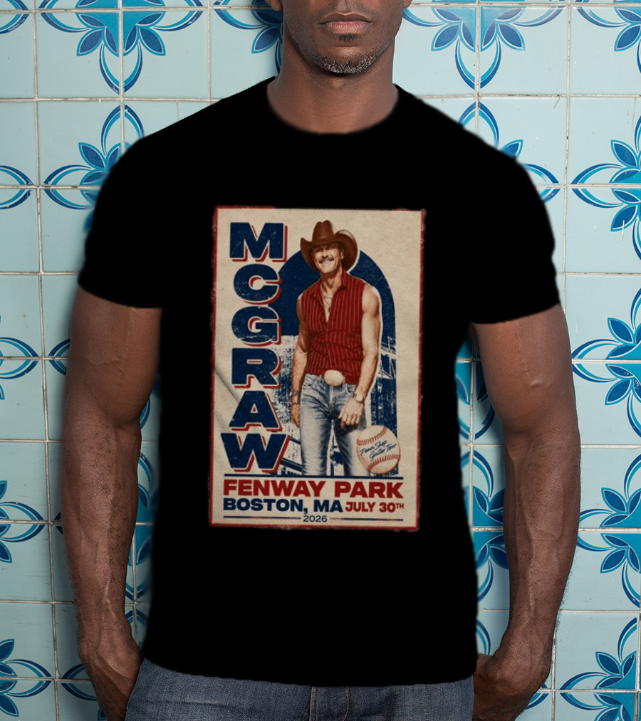 Tim McGraw Fenway Park Boston July 30 2026 Event T-Shirt